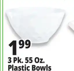 Ocean State Job Lot 3 Pk. 55 Oz. Plastic Bowls offer