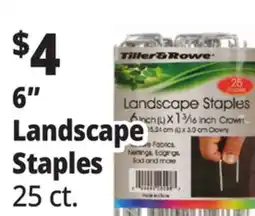 Ocean State Job Lot Tiller & Rowe 6 Landscape Staples 25 Count offer