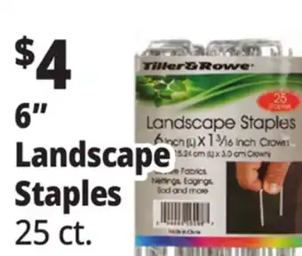 Ocean State Job Lot Tiller & Rowe 6 Landscape Staples 25 Count offer