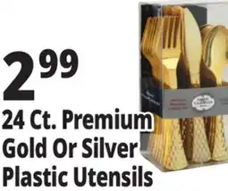 Ocean State Job Lot 24 Ct. Premium Gold Or Silver Plastic Utensils offer
