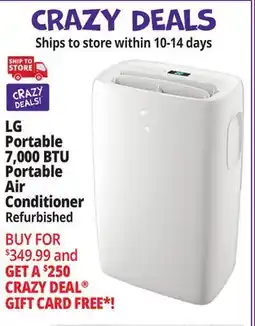 Ocean State Job Lot LG 7 000 BTU Portable Air Conditioner with Dehumidifier (Factory Refurbished) offer