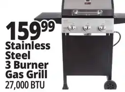 Ocean State Job Lot Stainless Steel 3 Burner Gas Grill offer