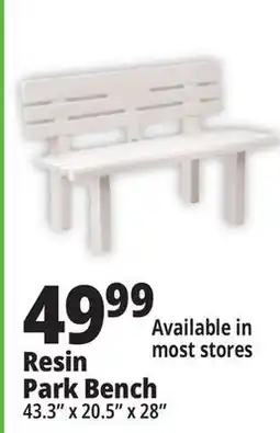 Ocean State Job Lot Resin Park Bench offer