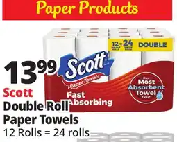 Ocean State Job Lot Scott Double Roll Paper Towels offer