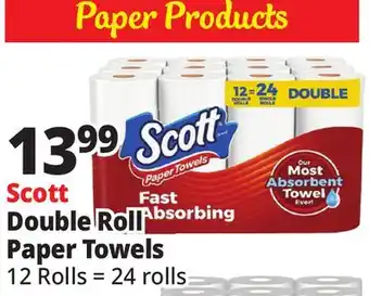Ocean State Job Lot Scott Double Roll Paper Towels offer