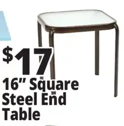 Ocean State Job Lot 16 Square Steel End Table offer