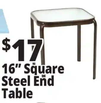 Ocean State Job Lot 16 Square Steel End Table offer