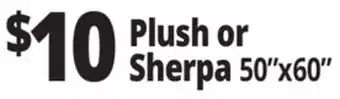 Ocean State Job Lot Plush or Sherpa offer