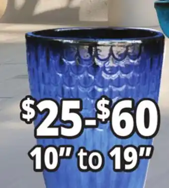 Ocean State Job Lot 10 to 19 Outdoor Glazed Ceramic Planters offer