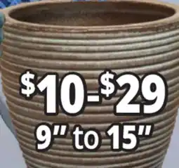 Ocean State Job Lot 9 to 15 Outdoor Glazed Ceramic Planters offer