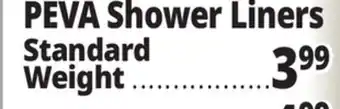 Ocean State Job Lot PEVA Shower Liners Weight offer