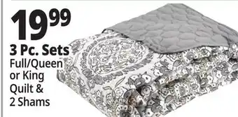 Ocean State Job Lot Abbott Collection Full/Queen Quilt Set 3 Piece offer
