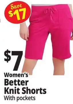 Ocean State Job Lot Women's Better Knit Shorts offer