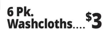 Ocean State Job Lot 6 Pk. Washcloths offer