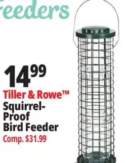 Ocean State Job Lot Tiller & Rowe Squirrel Proof Bird Feeder offer