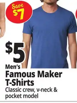 Ocean State Job Lot Men's Famous Maker T-Shirts offer