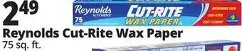 Ocean State Job Lot Reynolds Kitchens Cut-Rite Wax Paper 75 sq ft offer