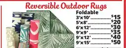 Ocean State Job Lot Foldable Reversible Outdoor Rugs offer