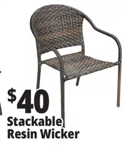 Ocean State Job Lot Outdoor Living Accents Resin Wicker Stacking Chair offer