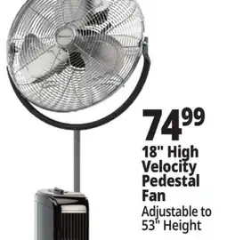 Ocean State Job Lot Penguin High Velocity Pedestal Fan 18 offer