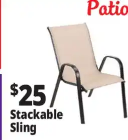 Ocean State Job Lot Steel Sling Patio Chair Taupe offer