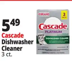 Ocean State Job Lot Cascade Platinum Dishwasher Cleaner 3 Pack offer