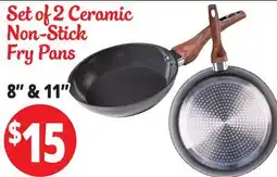 Ocean State Job Lot KLOK Ceramic Nonstick Frypan Set 2 Piece offer