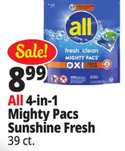 Ocean State Job Lot All 4-in-1 Mighty Pacs Sunshine Fresh offer