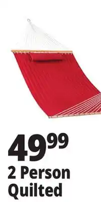 Ocean State Job Lot Quilted 2-Person Hammock Red offer