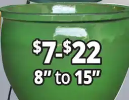 Ocean State Job Lot 8 to 15 Outdoor Glazed Ceramic Planters offer