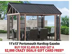 Ocean State Job Lot 11'x13' Portsmouth Hardtop Gazebo offer