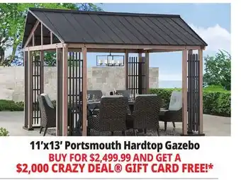 Ocean State Job Lot 11'x13' Portsmouth Hardtop Gazebo offer