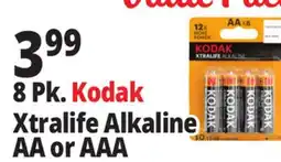 Ocean State Job Lot Kodak XtraLife Alkaline AA Batteries 8 Count offer