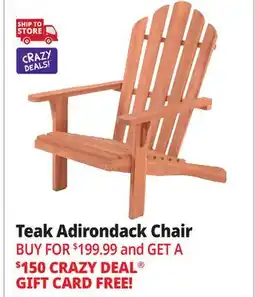 Ocean State Job Lot Teak Adirondack Chair offer