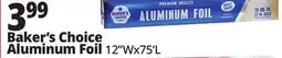 Ocean State Job Lot Baker's Choice Premium Quality Aluminum Foil 75 sq ft offer