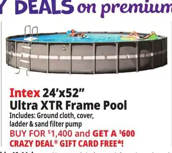 Ocean State Job Lot Intex 24' x 52 Ultra XTR Frame Pool Set with Sand Filter Pump offer