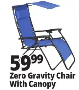 Ocean State Job Lot Reclining Zero Gravity Chair with Canopy offer