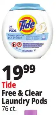 Ocean State Job Lot Tide Free & Clear Laundry Pods offer