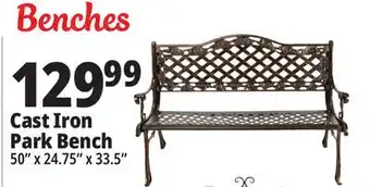 Ocean State Job Lot 50 Cast Iron Bench offer