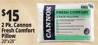 Ocean State Job Lot Cannon Fresh Comfort Bed Pillows 2 Pack offer