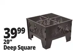 Ocean State Job Lot Outdoor Living Accents Square Fire Pit with Wild Fire Cutout Design 20 offer