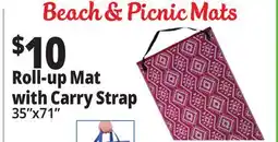 Ocean State Job Lot Roll-Up Beach Mat with Strap 35x71 offer