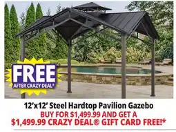 Ocean State Job Lot 12' x 12' Steel Hardtop Pavilion offer