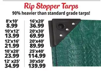 Ocean State Job Lot Rip Stopper Tarps offer