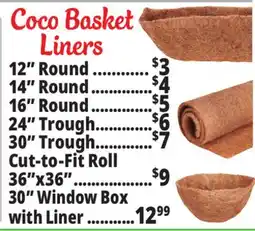 Ocean State Job Lot Coco Basket Liners offer