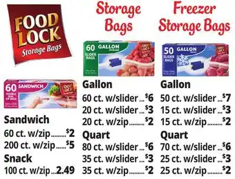 Ocean State Job Lot Food Lock Storage Bags offer