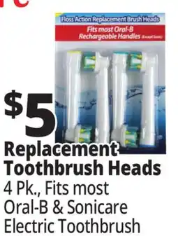 Ocean State Job Lot Dentacare Flexisoft Replacement Brush Heads 4 Count offer
