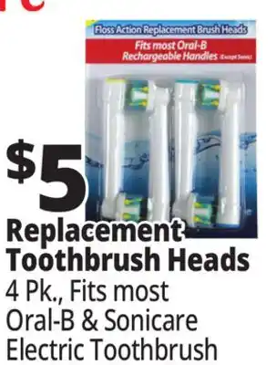 Ocean State Job Lot Dentacare Flexisoft Replacement Brush Heads 4 Count offer