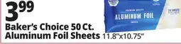 Ocean State Job Lot Baker's Choice 50 Ct. Aluminum Foil Sheets offer