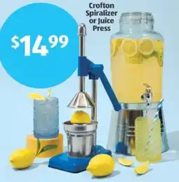 Aldi Crofton Spiralizer or Juice Press offer